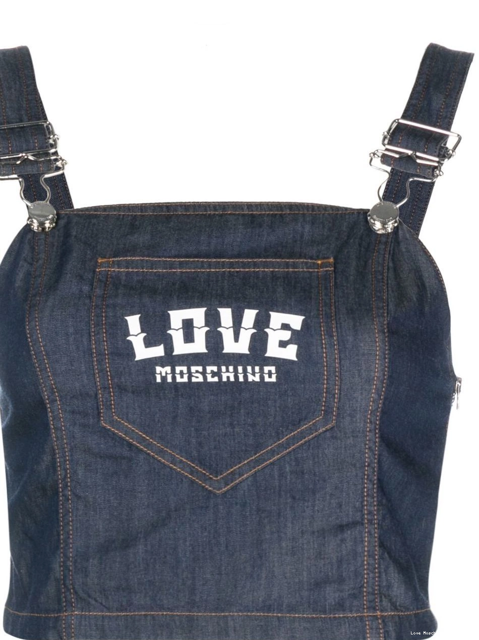 denim Women top logo-print Love Moschino 0324